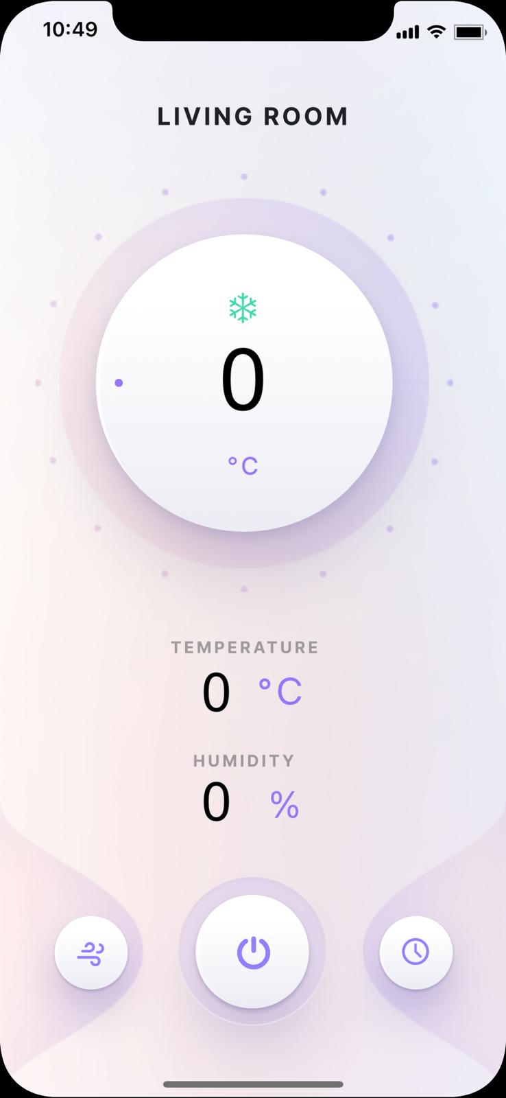 The protopie temperature dial prototype not connected to the arduino