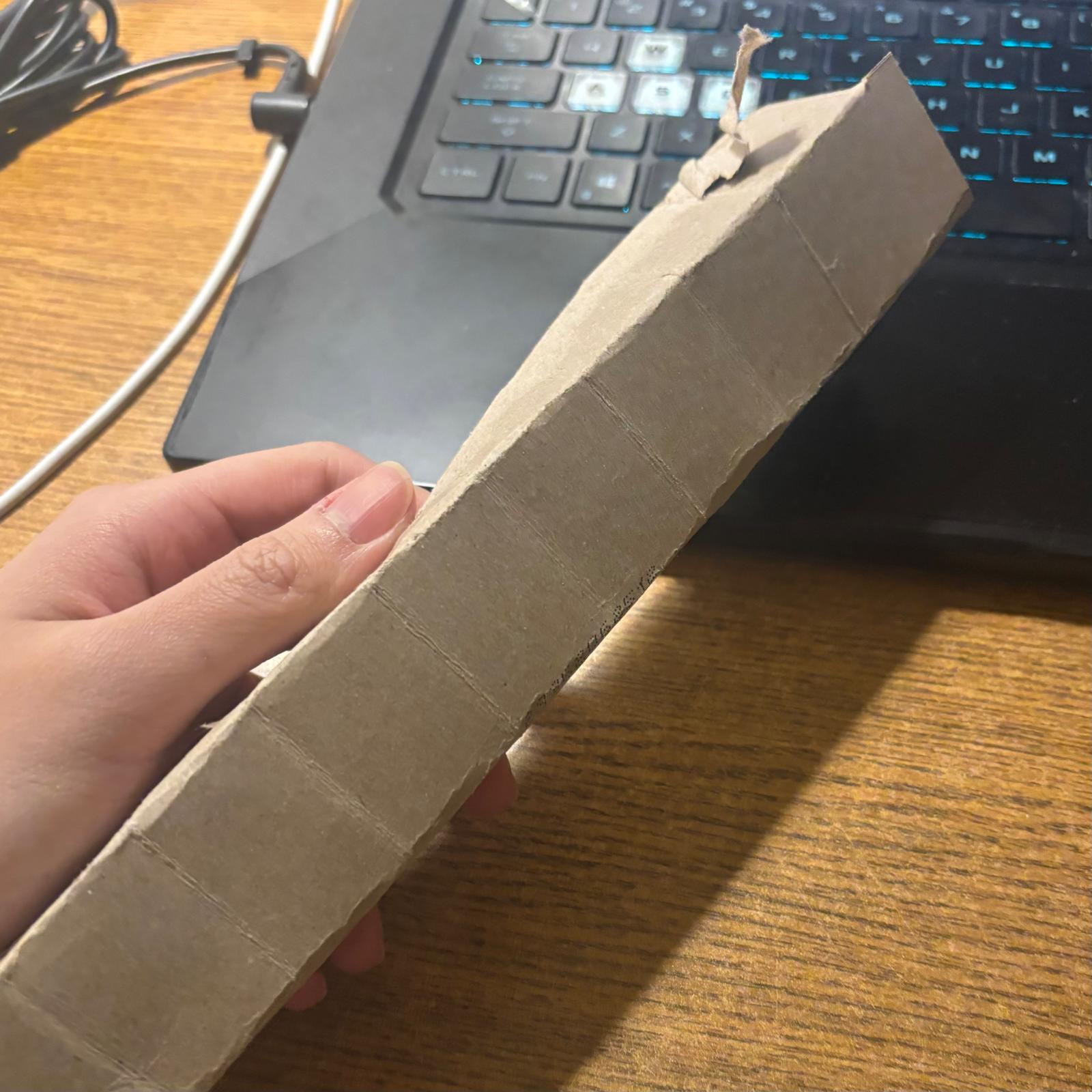 Iteration 1 of trying to make a squezable object using card board - fail because material is too thick <a href='https://www.youtube.com/shorts/kYXLMYp3T-w' target='_blank'><p>Tutorial Link</p></a>