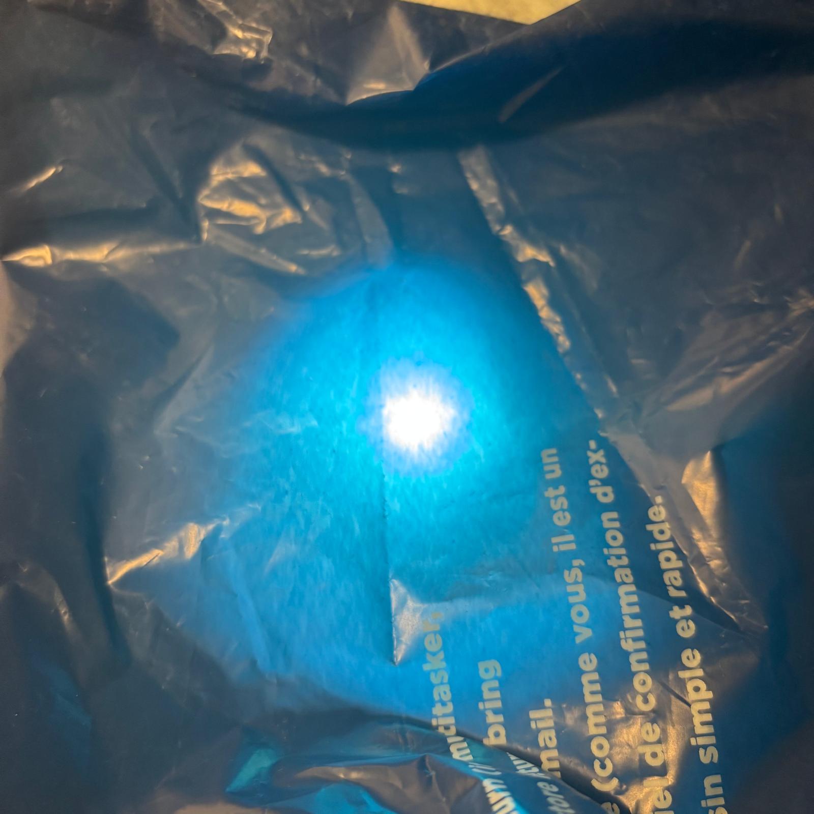 testing how light shines through plastic