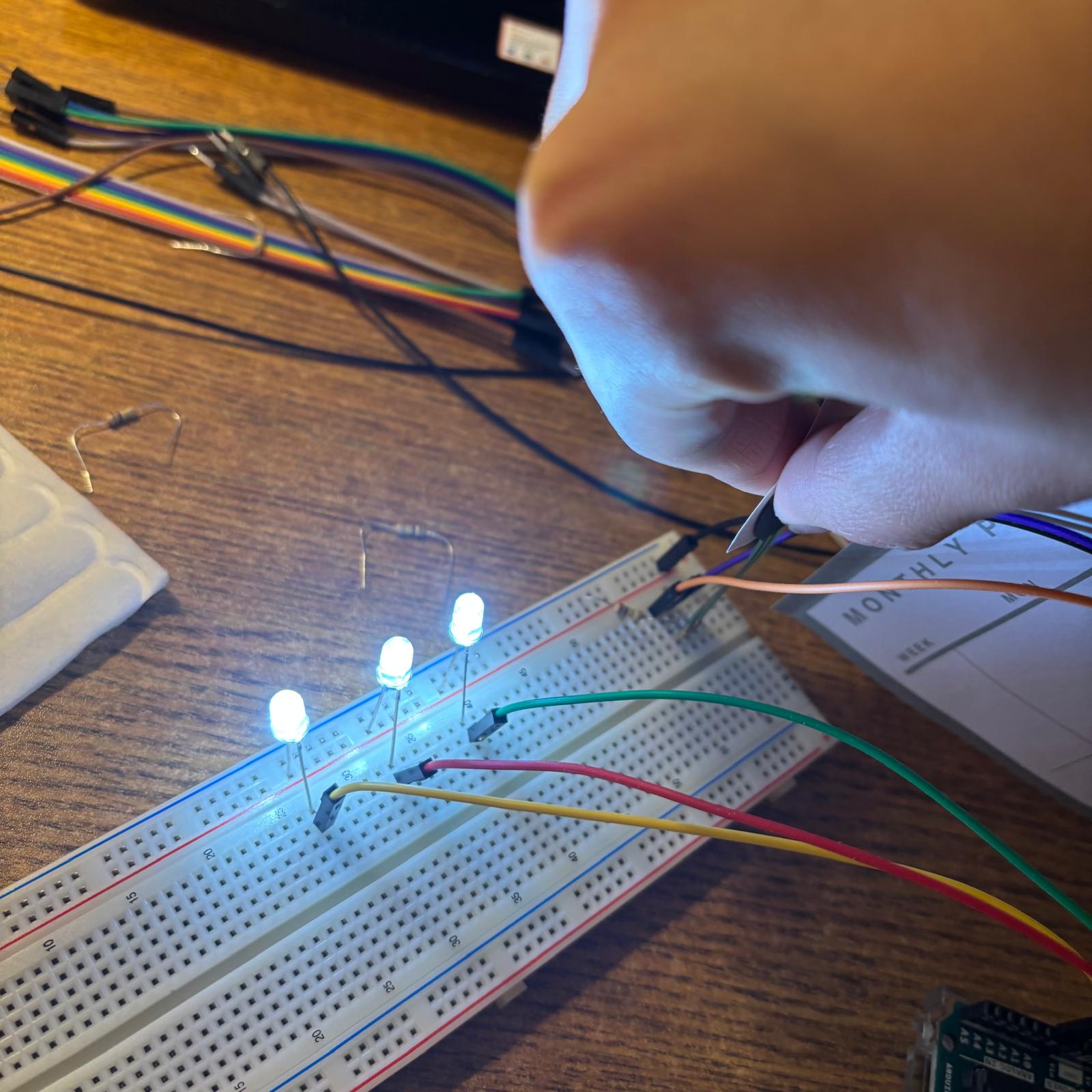 testing how the pressure sensor works through paper